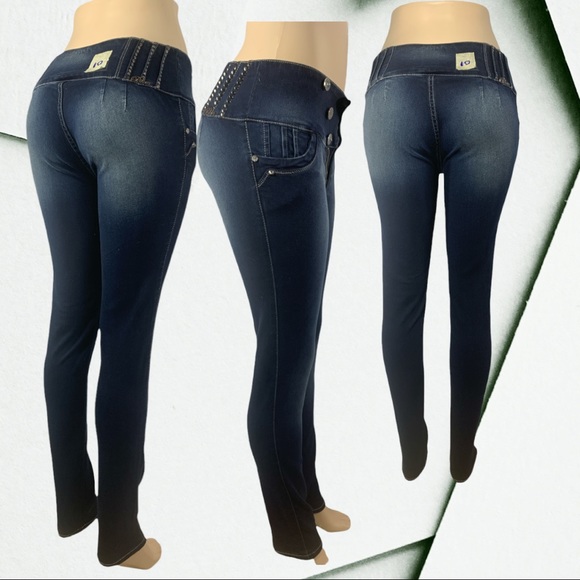 * NEW* - Colombian Authentic Skinny Butt Lifting  Jeans, - Picture 2 of 14